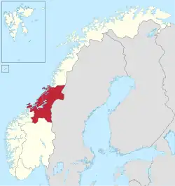 Location of トロンデラーグ中部地域