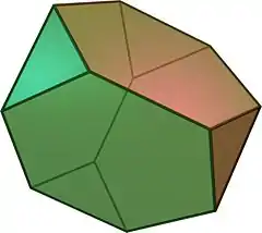 切頂四面体t{3, 3}(正四面体との中間にあたる)