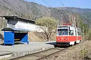 電停に停車する71-88G(2011年撮影)