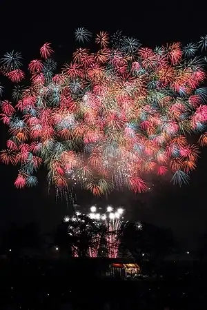 土浦全国花火競技大会のスターマイン