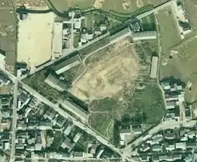 1974年の航空写真。国土交通省 国土地理院 地図・空中写真閲覧サービスの空中写真を基に作成