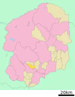 都賀町位置図