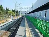上り線仮設ホーム（2015年4月）