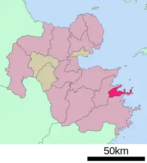 津久見市位置図