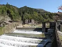 蘭川発電所取水口