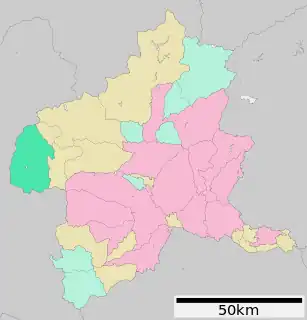嬬恋村位置図