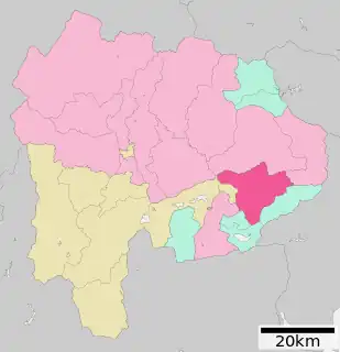 都留市位置図