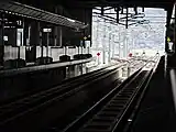 北陸新幹線米原方線路終端部(2024年3月)