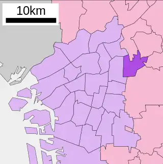 鶴見区 (大阪市)位置図