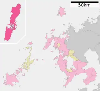 対馬市位置図