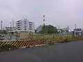 当駅開業前の様子。路線は手前から左奥方向。正面は都筑ふれあいの丘の施設(2007年5月)