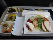 トルコ航空ビジネスクラス機内食、イスタンブール→カイロ(2010年4月)