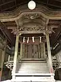 都留市鹿留　今宮神社　本殿　一間社入母屋造　軒唐破風付　天明5年（1785年）　棟梁、鹿留村、相川長兵衛