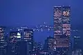 ツインタワーのある夜景