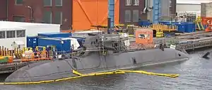 エムデン軍港に停泊中のU32（2004年11月）。