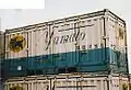 UC7-10947 日本石油輸送／ヤマト運輸片妻・片側Ｌ二方開仕様。※特定荷主へのリース物件。1987年8月、東京都／隅田川貨物駅。