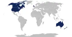 Location of UKUSA協定(ユークーサきょうてい)