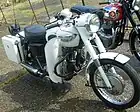 1960年代にイギリスで使われていた白バイ。この当時は警光灯がない。トライアンフ6T・サンダーバード