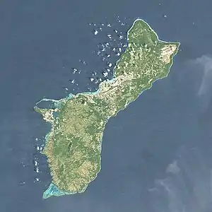 ラムラム山の位置(グアム内)