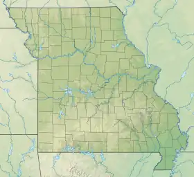 Mark Twain Birthplace State Historic Siteの位置を示した地図