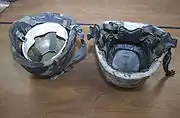 PASGT（左、ハンモック式)とLWG（右）との内装の比較