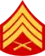three chevrons with crossed rifles