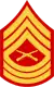 three chevrons up and three down with crossed rifles