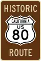 Historic Route, U.S. Highway shield, California