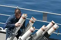 装填状態のMk.137 発射機