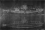 Plans for the F-Class submarines of the US Navy.