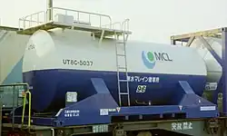UT8C-5037 三菱化学物流所有。東京都/東京貨物ターミナル駅にて、1997年11月23日撮影。
