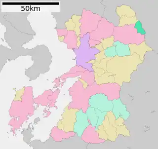 産山村位置図