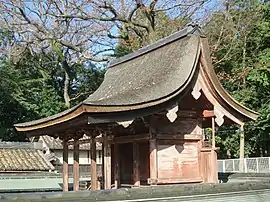 上地八幡宮本殿（2015年（平成27年）12月）