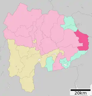 上野原市位置図