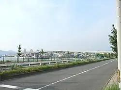 出島地区(南側)から。