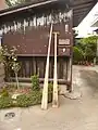 鵜舟で使う舵鵜匠杉山喜規宅(ヤマジョウ)にて