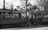 大祖国戦争下で破壊された電車(1941年撮影)