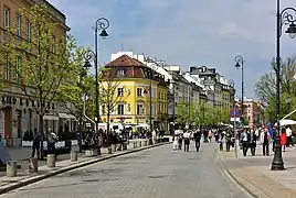 ワルシャワの「クラクフ郊外通り」