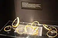 青銅器時代の金のアクセサリー（アルスター博物館の収蔵品）