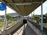 艮御崎神社の西側から国道486号の北側に抜ける地下連絡通路。