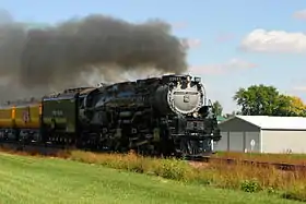 アイオワ州内を走行する3985号機(2008年)