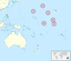 太平洋地域の位置図