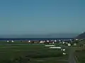 島の平地。ヴェストヴォーグ島はロフォーテン諸島で最も平地面積の広い島である