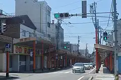 魚津市新宿の街並み