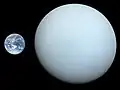 地球との大きさ比較。