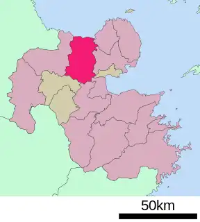 宇佐市位置図