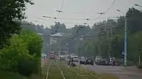 市電の専用軌道（2009年撮影）