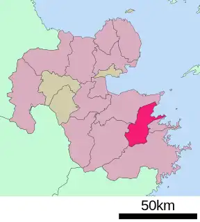 臼杵市位置図
