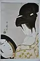 喜多川歌麿 『えり粧（よそお）い』／寛政7-8年（1795-1796年）刊。錦絵・美人画・大首絵。
