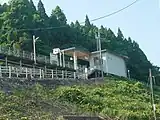 鉄道時代のホームと待合室(2007年6月)